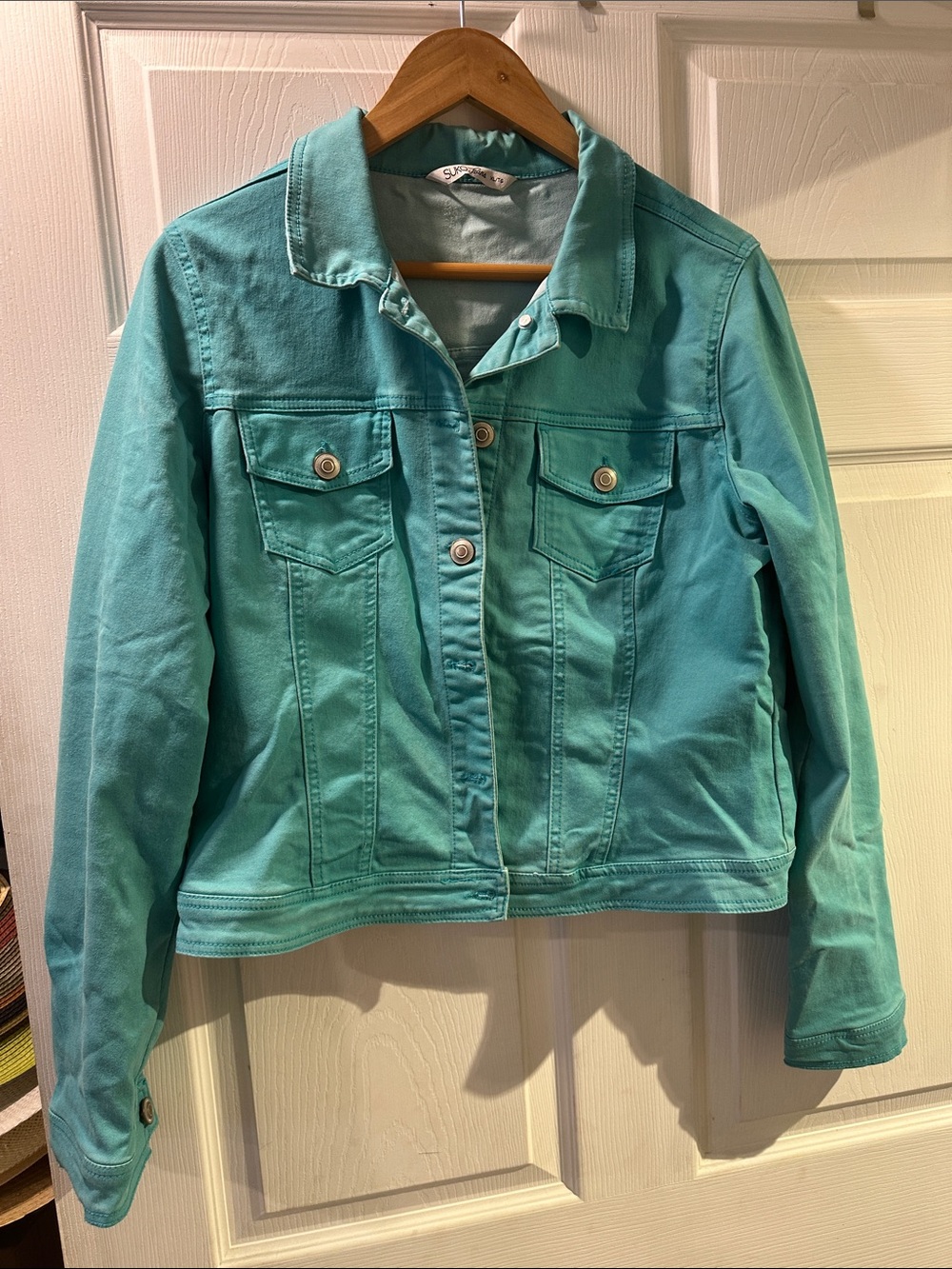 Women's Teal Denim Jacket - Unbranded